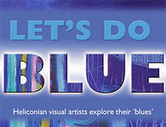 Promotional poster for Let's Do Blue art exhibit