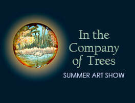 Promotional poster for In the Company of Trees art exhibit