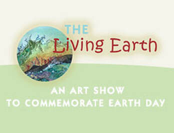 Promotional poster for The Living Earth art exhibit